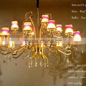 Chinese Style Wedding Decoration Metal Chandelier With Glass photo-6