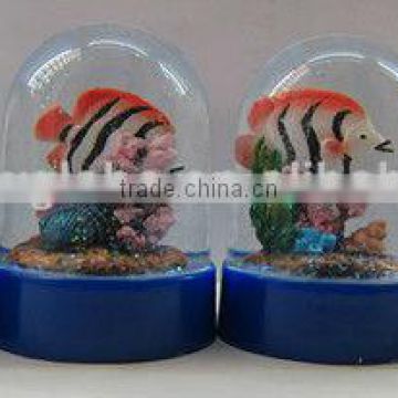 Fish snow globe, acrylic fish sea snow globe