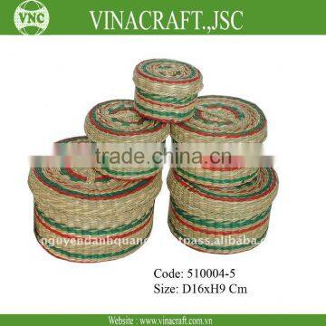 Round storage box set of 5