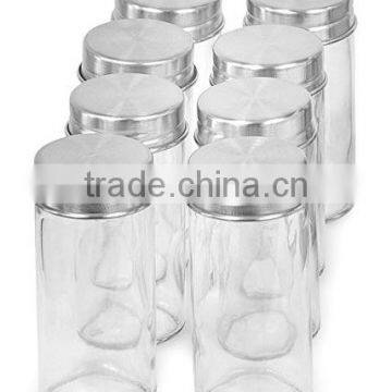 Glass Pepper Spice Shaker Jar Salt and Pepper Shaker With Stainless Steel Lid photo-3