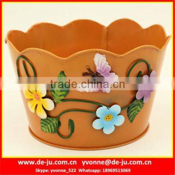 Antique Metal Flower Pot Painting Designs photo-6