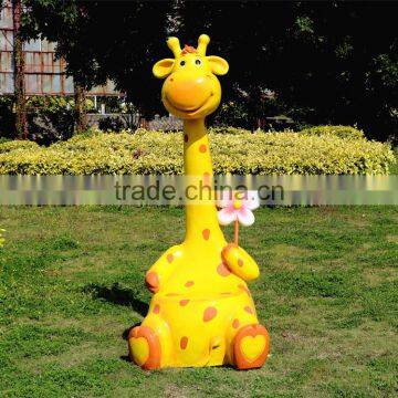 Cartoon animal amusement park fiberglass outdoor chair