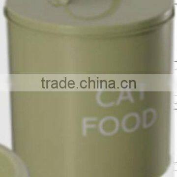 Enamel Pets Storage Cat Food animal foot canister