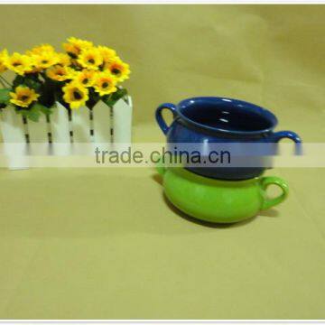 2014 New Product Korean Style Colorful Two Handle Cheap Ceramic Pots photo-3