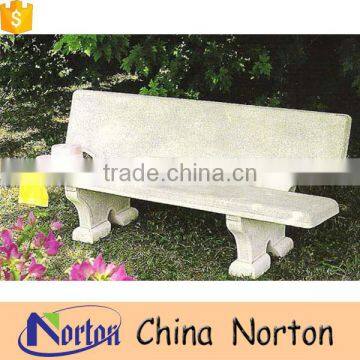 White natural stone marble garden bench with backs for sale NTS-B003Y