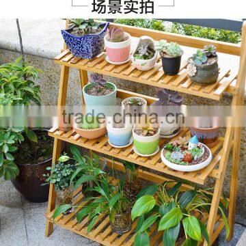 New Design High Quality Solid Wood Flower Shelf