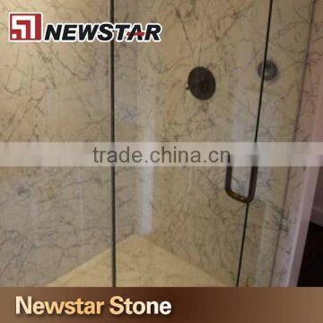 Chinese natural stone beige granite wall 3 panel shower door