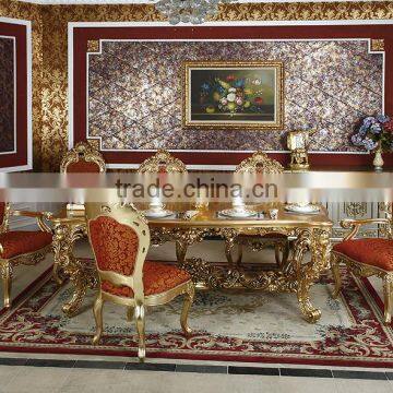 Luxuious Antique Solid Wood Italian Rococo Elegant Gold Color European Style French King Size Bedroom photo-2