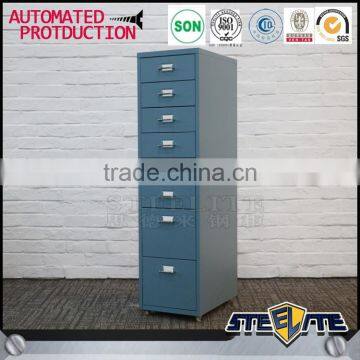 Different handles and lock metal lateral storage cabinet 8 drawer steel mobile filing cabinet