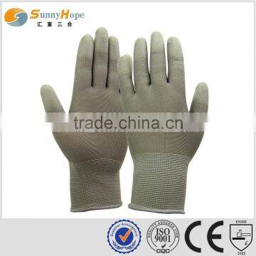 sunnyhope 13gauge nylon pu industrial safety work gloves