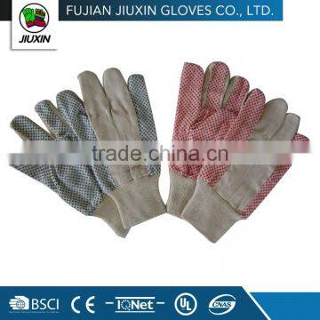 JX68B204 hot comfortable safe and durable Pvc point drill cotton gloves