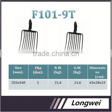 Tangshan high quality steel farm fork F101-9T hot sale