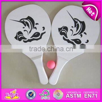 2015 Cheap promotional wooden beach racket with ball,Best seller wooden beach racket set,Wooden Beach Racket For Outdoor W01A107