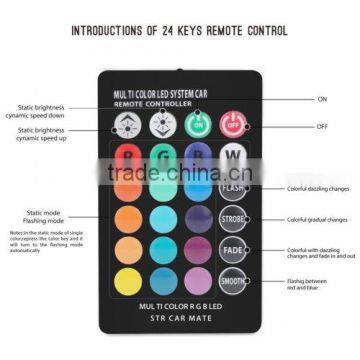 T10/W5W/168 LED Car RGB White Reading Light Interior Remote Control Bombillas photo-3