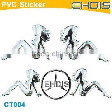 beauty girls car stickers decal to stick on the logo of auto