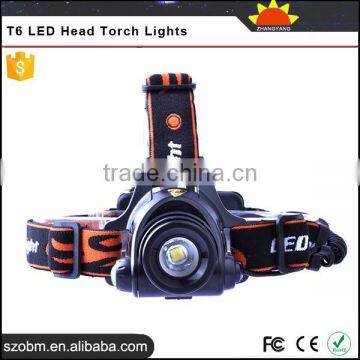 OEM T6 LED 1200Lm 3 Mode Rechargeable Hunting Headlight High Power Headlamp photo-2
