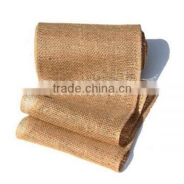 100% Natural Burlap Hessian Chair Sash Chair Ribbon for Rustic Wedding photo-2