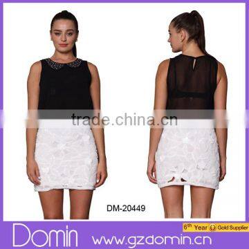 Ladies Beaded and Sequin Chiffon Short Skirt photo-1