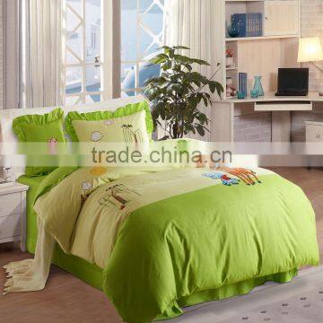 Classic Designer European Colorful Pigment Printed 4 Pcs Comforter Bed Cover Bedding Set photo-6