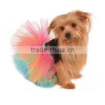 Pet Ballerina Halloween Costume Rainbow Dog Tutu S/M