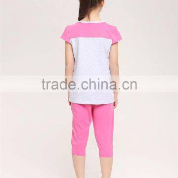 2016 Fashion Dress Leisure Short Sleeves t Shirt Children's Suit of Clithes for Little Girls photo-2