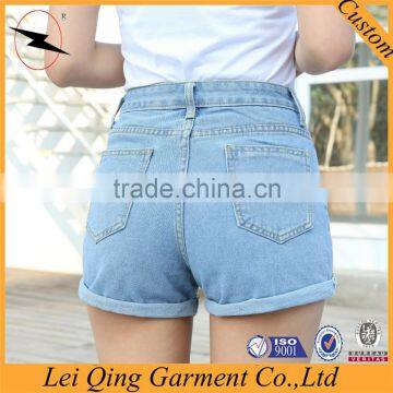 2017 Plus Size XL Ladies Summer Hot High Waist Jean Shorts for Women photo-4