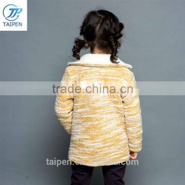 Winter Children Clothing Wholsaler Tweed Apparel With Cashmere Lining Kids Coat For Girls photo-4