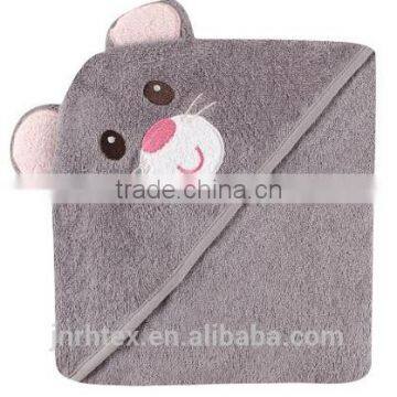 Eco-friendly Embroidery Designs Ring Spun Cotton Terry Animal Baby Bath Towel With Hood photo-2