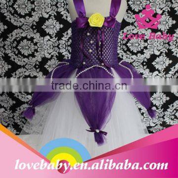 In Stock Lovebaby Puffy Tulle Layered Flower Girl Dress Long Dress OEM
