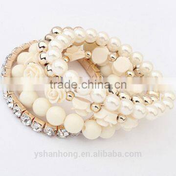 Fashion Multilayer Resin Rose Bracelet,sex Adjustable Bangle Bracelet photo-2