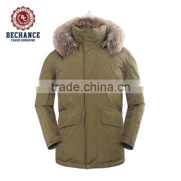 outdoor down coat winter coat with fur hood