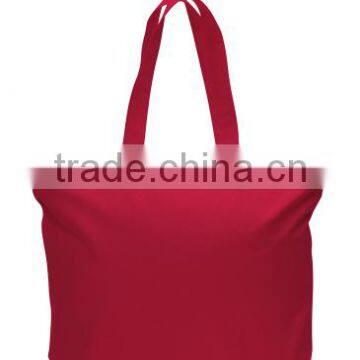 Colored Zippered Cotton Tote Bag - Made From 12 oz Cotton Canvas, Measures 15" x 20" x 5" and Comes With Your Logo photo-4