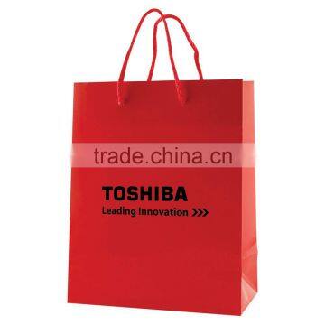 Color Gloss Laminated Eurotote Shopping Bag - Features Cardboard Bottom, Dimensions Are 8" x 4" x 10" and Comes With Your Logo. photo-3