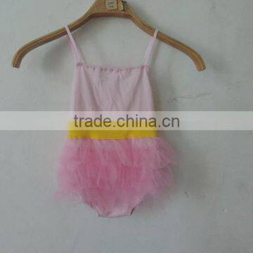 Hot Children Girls Fashion Clothing Ruffle Cherven Romper Summer Vacation Wholesale 2016 Kids Party Clothes photo-2