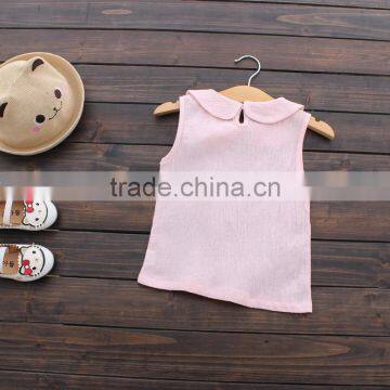Wholesale Summer Cotton Printing Girls Shirt Dress Sleeveless photo-5