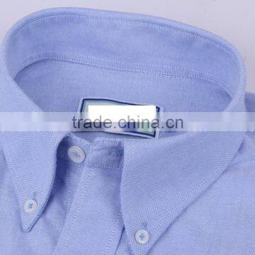 2017 New Blue Oxford Men's Long Sleeve Casual Shirt Wholesale photo-4