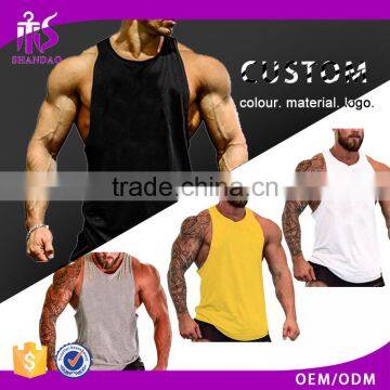 2017 Guangzhou Shandao Factory OEM Custom Logo Cheapest Price Summer Men Casual Design 100% Organic Cotton Wrestling Singlet