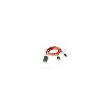 Red HDMI MHL Cable 1080P For Smart Phone With Micro USB