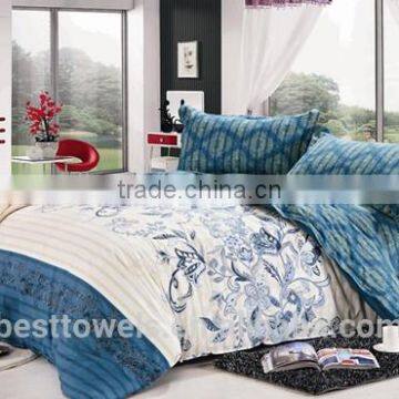 High quality cotton fantasy ribbon embroidery bedding set