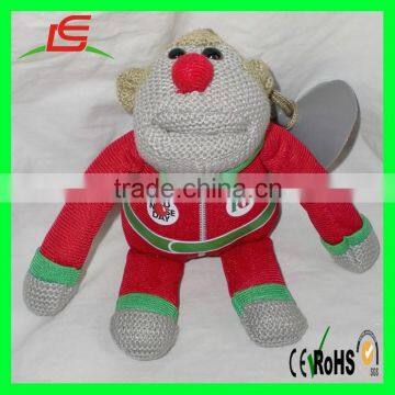 Christmas Red Nose Monkey Soft Toy Teddy Cute Chimp Toy