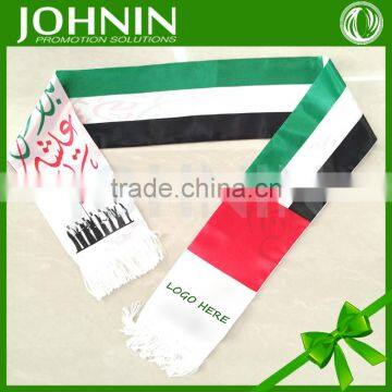 cheap celebration sublimation products 2016 UAE National Day use satin scarf