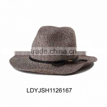 Promotional new style bucket summer straw hats with ribbon