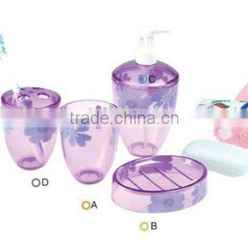 plastic bathroom sets,4pcs plastic bathroom sets