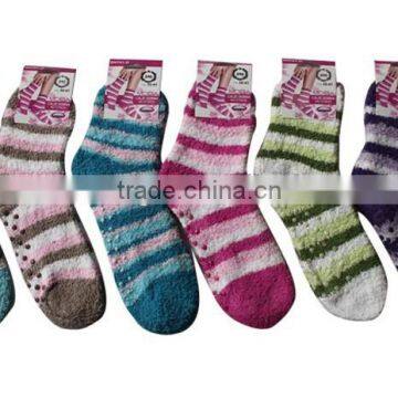 Hot sale popular Lady's Microfiber Antiskid Socks Warm socks for winter