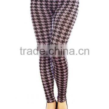 Women's Plus Size Leggings Seamless Hounds Tooth