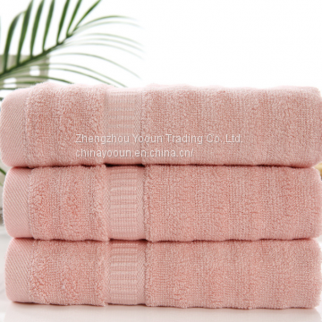 Wholesale Bamboo Fiber Pure Color Water Absorption Bath Towel photo-2