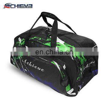 cheap wholesale custom canvas duffel bag, gym sports hockey bag