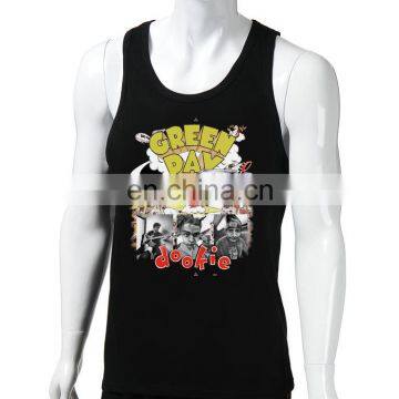 Greey Day cotton tank top,rock printed tank top