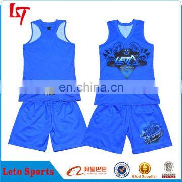 hot sale custom sports sky blue basketball jersey