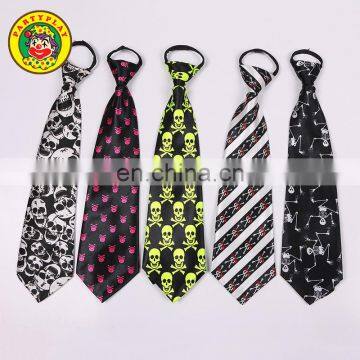 wholesale halloween skull printed custom ties
